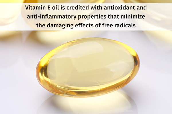 vitamin E oil can help minimize free radical damage