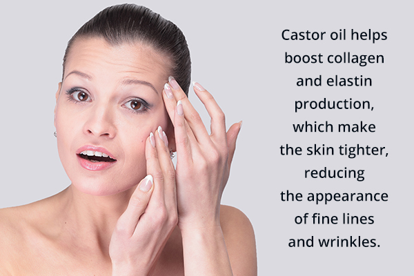castor oil helps avert fine lines and wrinkles