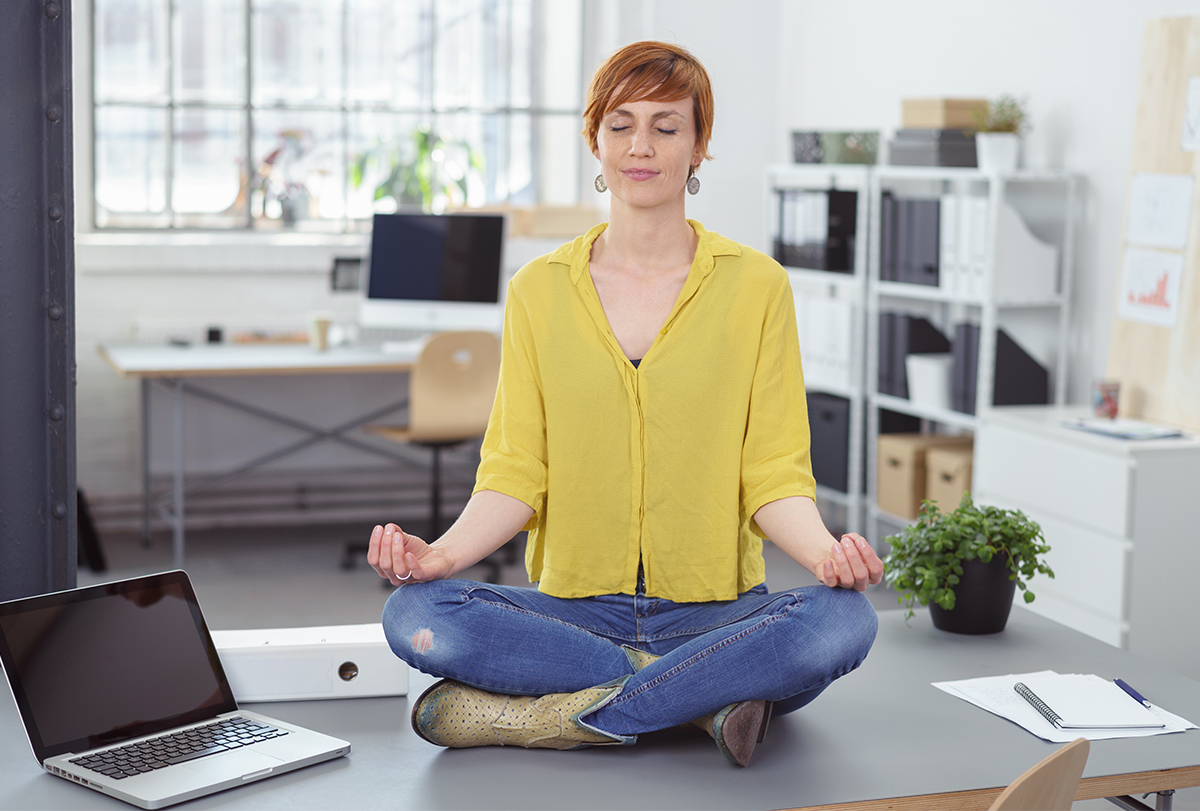 yoga poses for desk workers