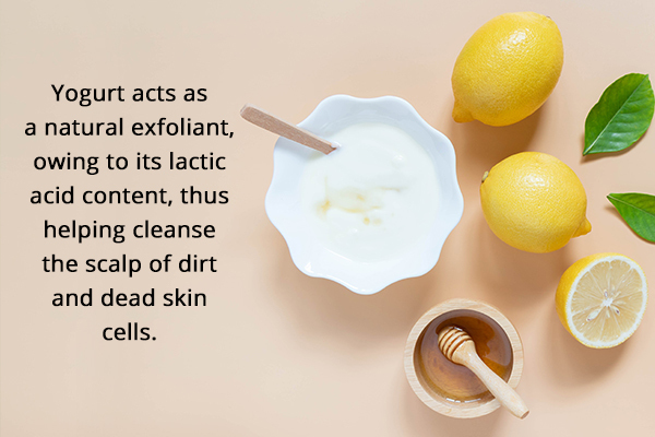 yogurt acts as a natural hair exfoliant