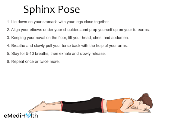 sphinx pose for menopausal relief