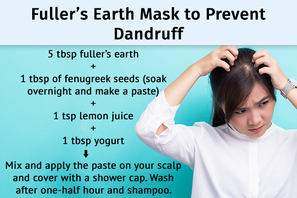 fuller's earth mask can be used to ward off dandruff