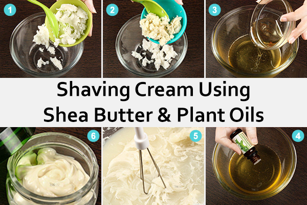 diy shaving cream using shea butter and plant oils