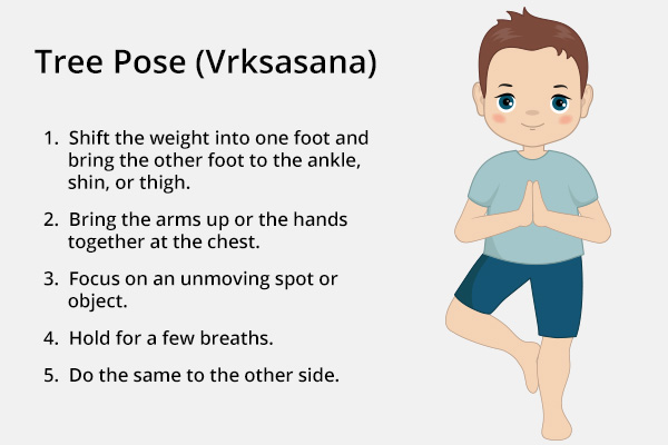 tree pose (vrksasana) for kids