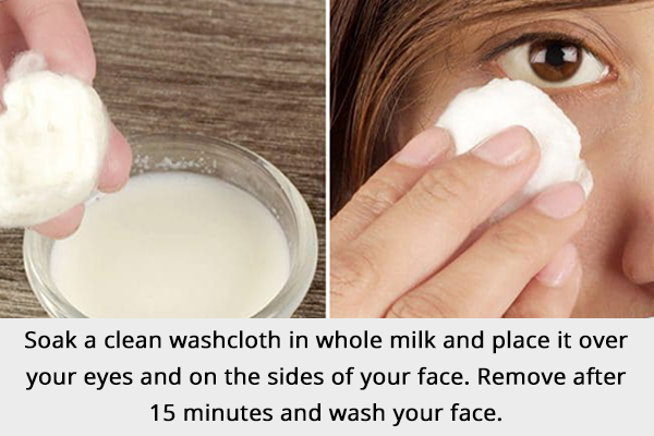 applying a whole-milk compress can help