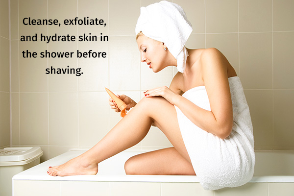 cleanse, exfoliate, and hydrate the skin before shaving