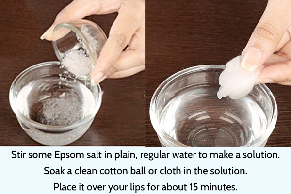 Epsom salt can help reduce lip inflammation
