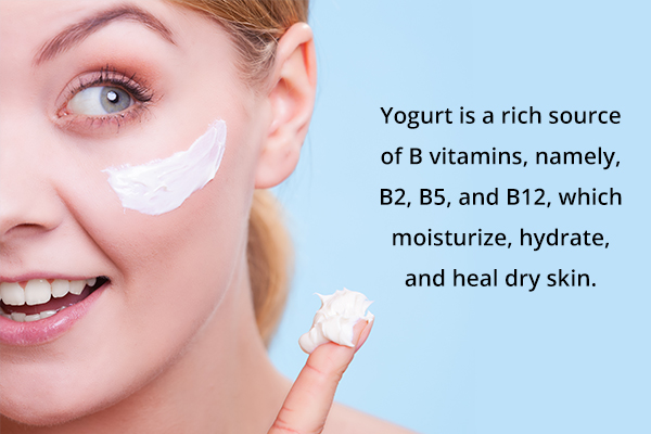 yogurt can help moisturize and heal dry skin