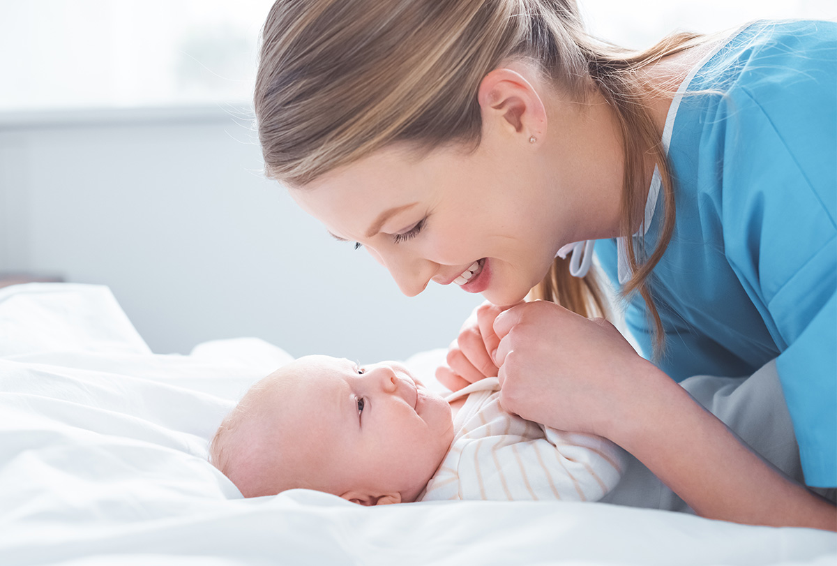 taking care of a baby while sick