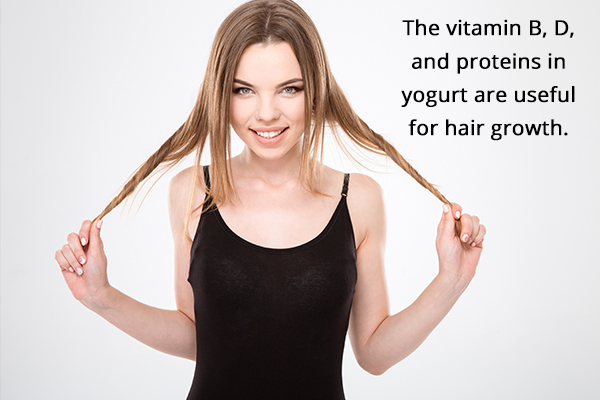 yogurt can assist in reducing hair fall and boost hair growth