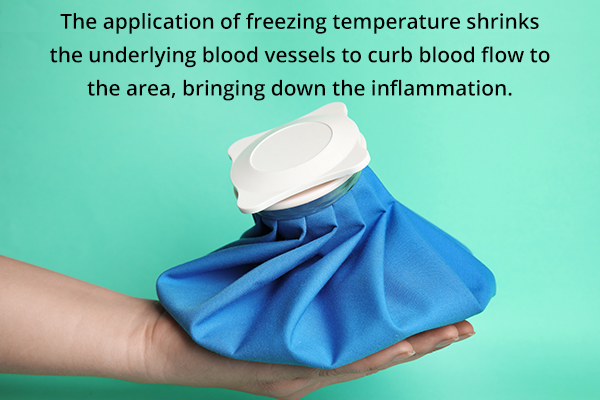 cold compress application can help reduce bumps on skin