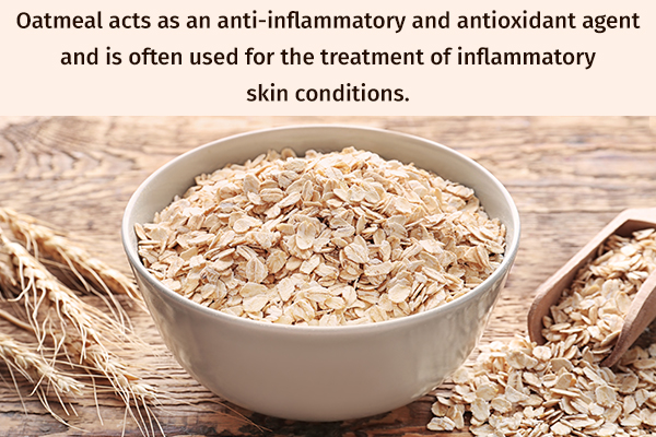 oatmeal can help manage skin redness