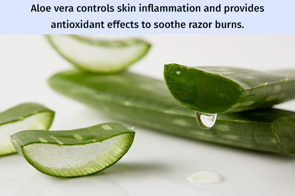 aloe vera application can help soothe razor burns