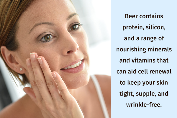 beer can help fight premature skin aging