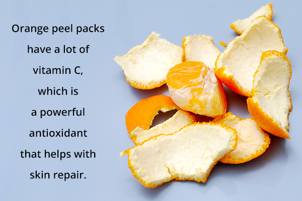 orange peel can help in skin repair