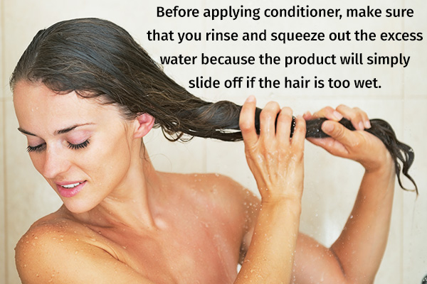 rinse your hair properly before applying conditioner