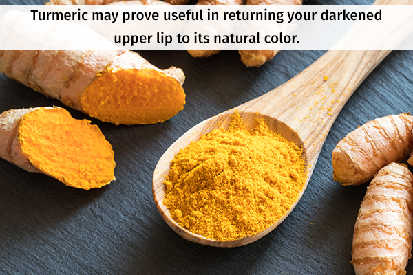 turmeric can help fade dark pigmentation on your lips