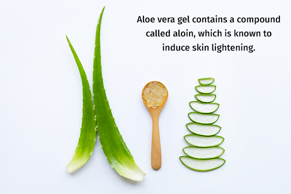 aloe vera gel can help lighten your skin