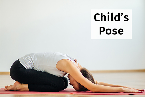 child's pose for relieving anxiety