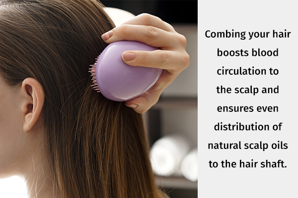 combing hair can help reduce chances of scalp sores