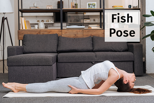fish pose for anxiety relief