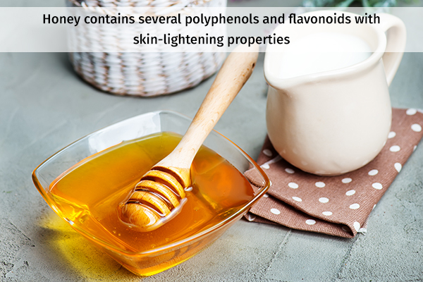 lighten your skin using honey and milk