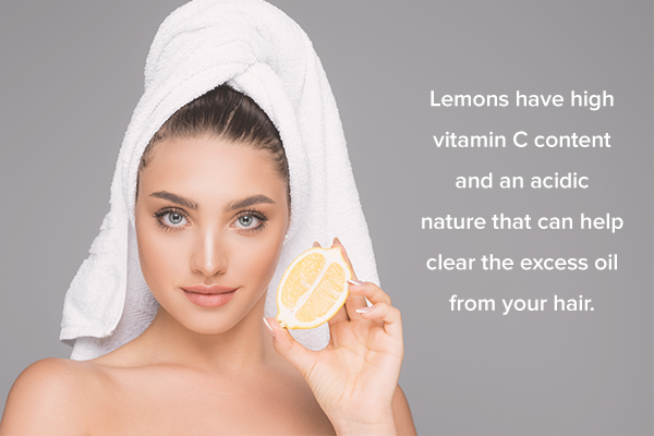 using lemon-based masks can manage oily hair