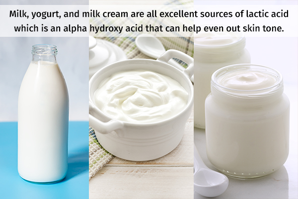 milk, cream, yogurt masks to lighten dark knuckles