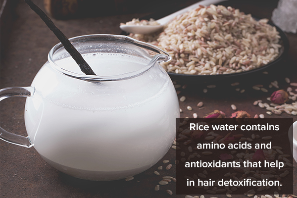 rinse your hair with rice water to keep them oil-free