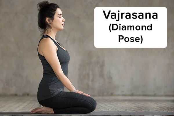 vajrasana (diamond pose) for hair growth