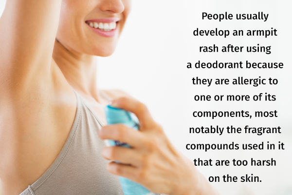 deodorant usage and armpit rashes