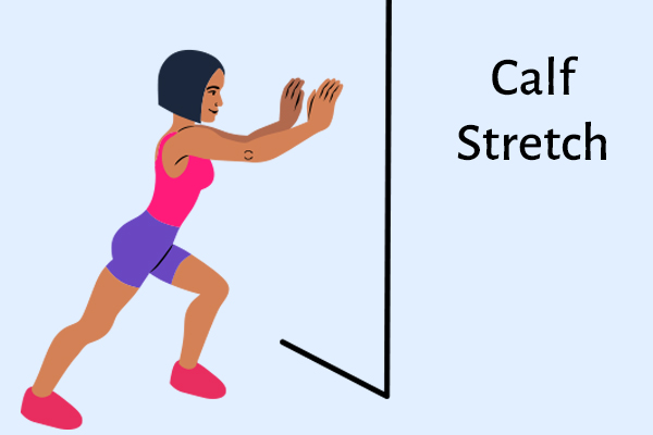 calf stretch for strong, healthy knees