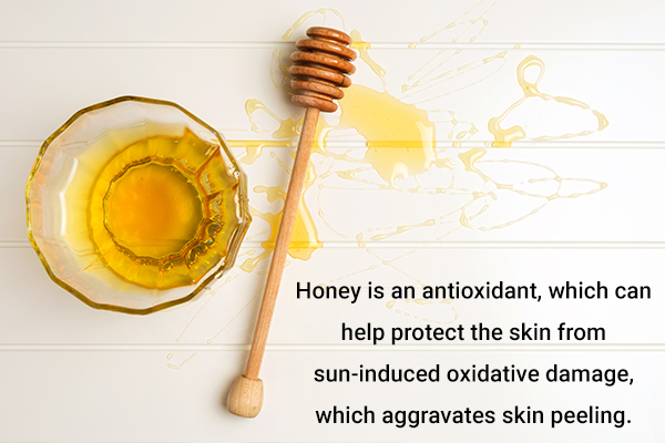 honey can help manage peeling skin on face