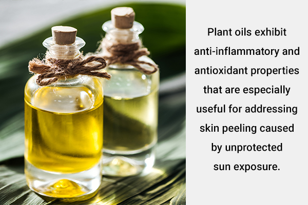 plant oils can help curb skin peeling on face