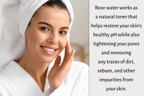 rose water helps maintain healthy skin pH
