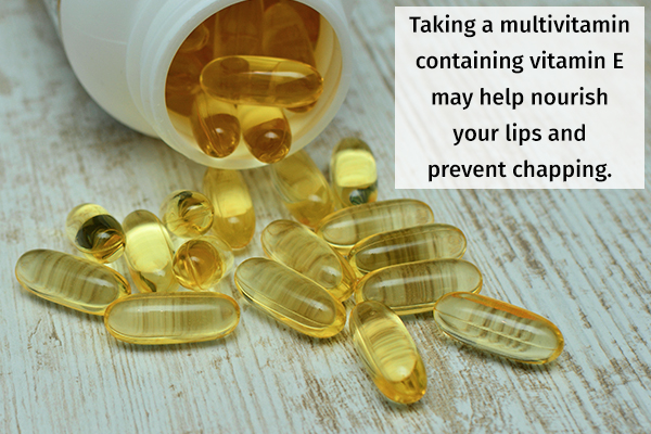 consume vitamin E supplements to nourish your lips