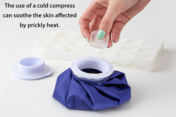 use a cold compress to soothe prickly heat