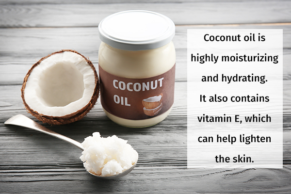 coconut oil can help brighten your skin