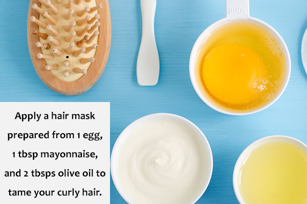egg hair mask can help tame your curly hair