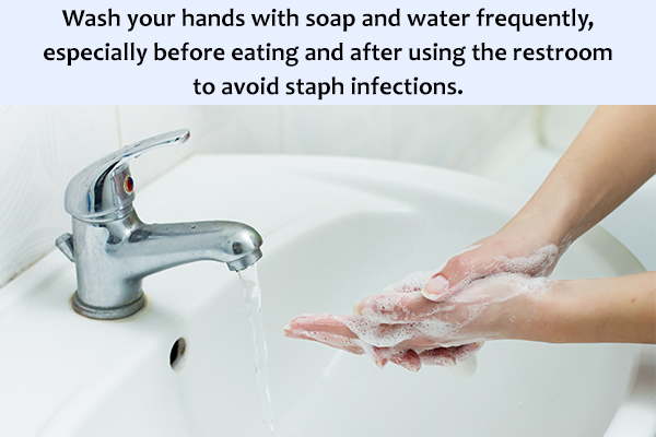 clean your hands periodically to avoid staph infections