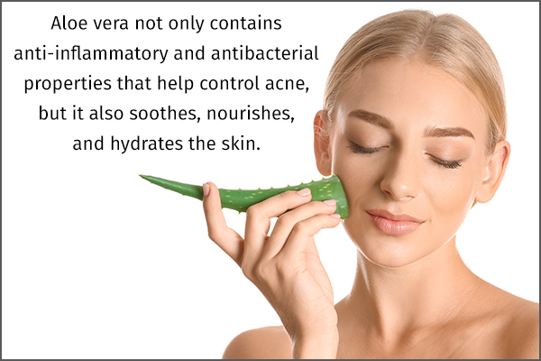 aloe vera helps soothe acne and nourishes your skin