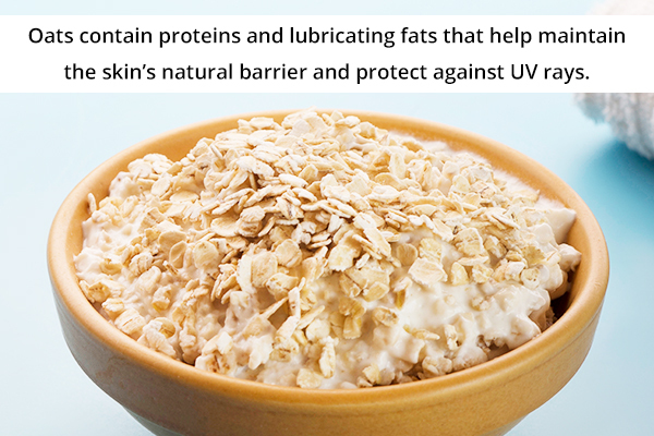 oatmeal helps protect and nourish your skin