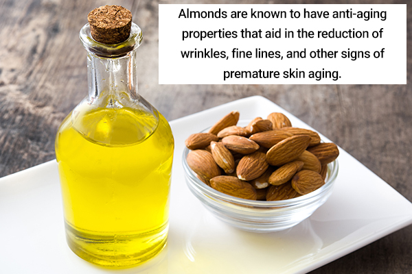consuming almonds can help fight premature skin aging