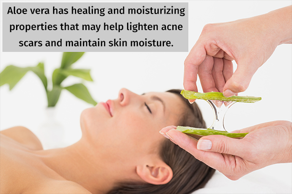 aloe vera massage can help reduce pimple redness
