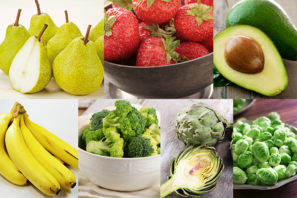 consume fiber-rich foods like pears, avocados, bananas, broccoli, etc.