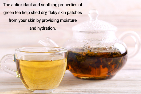 consume green tea to help provide moisture to your skin