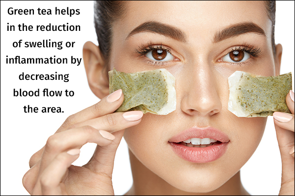 green tea usage can help reduce under-eye bags