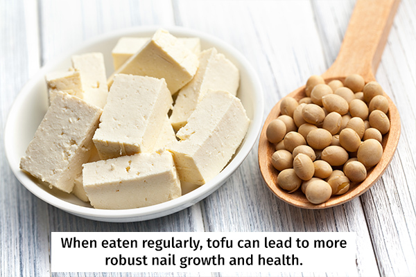 consuming tofu can lead to more robust nail growth