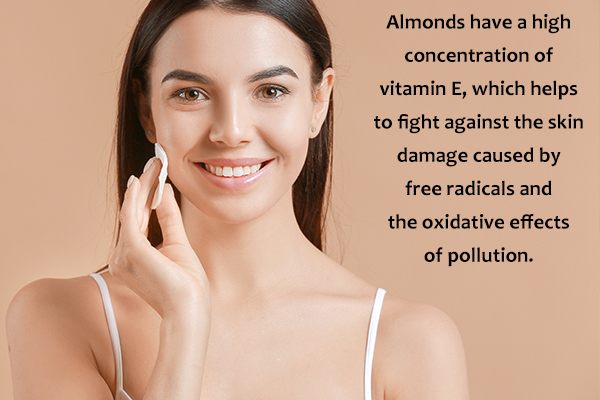 almond usage can reduce skin damage and ensure skin health