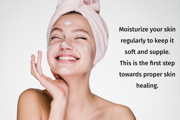 moisturize your skin regularly to prevent broken capillaries